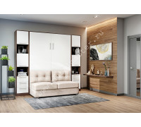 шкаф-кровать  с диваном "БЕЛА" Венге+Белый